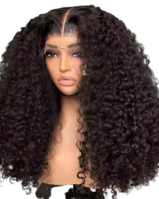 Bundle: 22-Inch Burmese Curly Lace Closure Wig – 300% Density