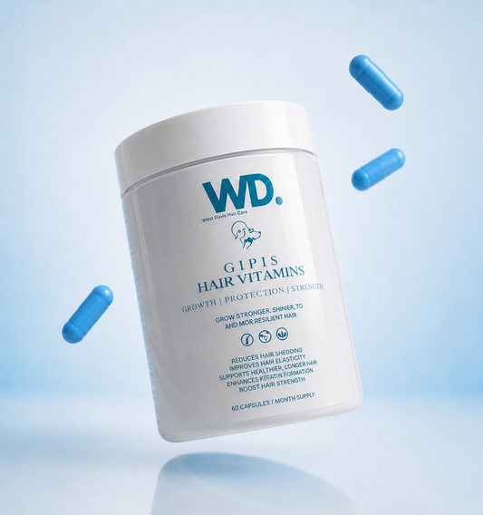 West Davis GPS Hair Vitamins | Supports Stronger, Fuller-Looking Hair | Biotin, Iron & Saw Palmetto | 30 Capsules