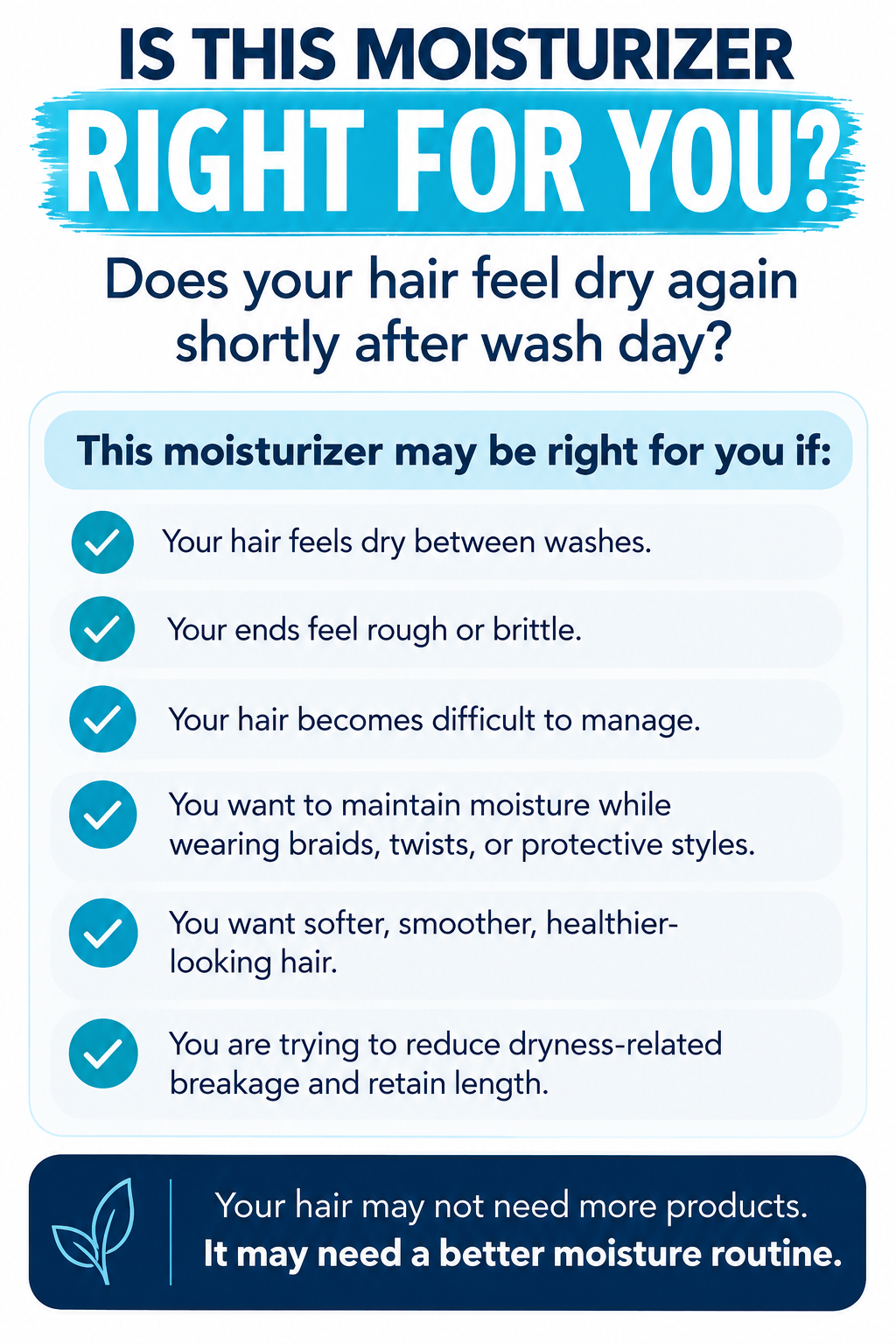 Protective Hydrating Hair Moisturizer - Hydration for Dry, Thirsty Hair.