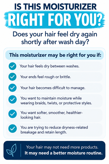 Protective Hydrating Hair Moisturizer - Hydration for Dry, Thirsty Hair.